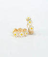 Solara Bloom Daisy Chain Silver Hoop Studs