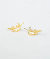 Aurum Elan Vine Charm Gold Plated Silver Studs