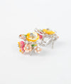 Fiorita Allegra Floral CZ Silver Studs