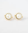 Luna Epure Pearl CZ Silver Studs
