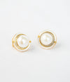Luna Epure Pearl CZ Silver Studs