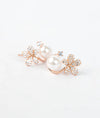 Eclat Bloom Pearl Floral Italian Silver Earrings