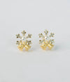 Aureole Luxe Snowflake CZ Silver Studs