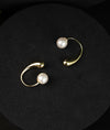 Saanvi Golden Halo Pearl Drop Silver Studs