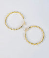Perla Incanta Gold Plated CZ Silver Hoop Studs