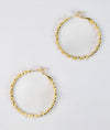 Perla Incanta Gold Plated CZ Silver Hoop Studs