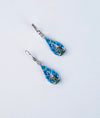 Mayura Noor Enamel Peacock Silver Drop Studs
