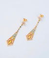 Chandrika Pastel Bloom Enamel Silver Earrings