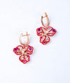 Rosetta Bloom Enamel Butterfly Italian Silver Earrings