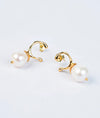 Nerida Grace Gold Plated Pearl Drop Silver Studs