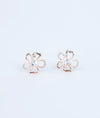 Seren Floral Charm Italian Silver Studs