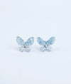Panache Butterfly Charm CZ Silver Studs