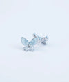 Panache Butterfly Charm CZ Silver Studs