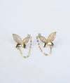 Papillon D`Or CZ Silver Studs