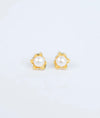 Solara Pearl Bloom Gold Plated Silver Studs