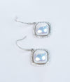 Selene Mist CZ Silver Drop Earrings for women