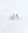 Amoura Bow Glam CZ Silver Studs for women