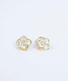 Fleur Blanche Pearl Bloom Silver Studs