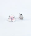 Hanami Blush Floral CZ Silver Studs for women