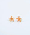 Fleurea Floral Charm CZ Silver Studs