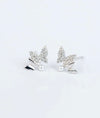 Elara Papillon CZ & Pearl Silver Studs for women