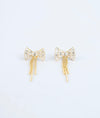 Elegance Bow CZ Silver Studs