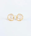 Aurielle Dew Shell CZ Silver Studs for women