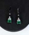 Emera Emerald Glow CZ Silver Earrings for women