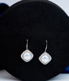 Selene Mist CZ Silver Drop Earrings for women