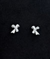 Amoura Bow Glam CZ Silver Studs for women