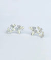 Aurielle Flutter CZ Cascade Silver Studs for women