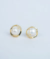 Zephyr Pearl Whispers CZ Silver Studs