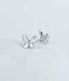 Flutur Pearl Butterfly CZ Silver Studs for women