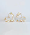 Zafira Heartshine Pearl & CZ Silver Studs for women