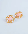 Eira Myst Pink Gold Plated Silver Studs