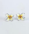 Floraison Bloom Floral CZ Silver Studs for women