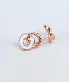 Eterna Twist Dual Tone Italian Silver Studs for women