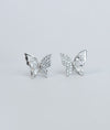 Luz Mariposa CZ Silver Butterfly Studs for women