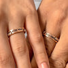 925 Sterling Silver Kiss You Engraved Italian Couple Ring