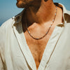 925 Silver Two-Tone Italian Bar Link Chain for Men