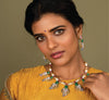 aiswarya lashmi wearing silver jewelry trending collection