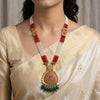925 Silver Varnam Antique Long Necklace for Women